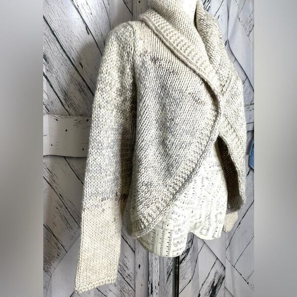 Elsa Manda Anthropologie Alpaca/ Wool Blend Open Front Cardigan Size M - Picture 2 of 6